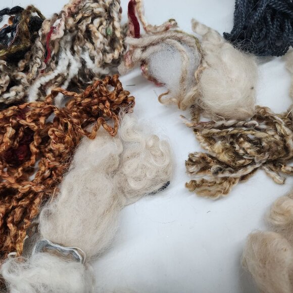 Throwsters Waste Hand Dyed Silk Wool Cotton Scrap Fibers For Crafting & Felting - Picture 12 of 12